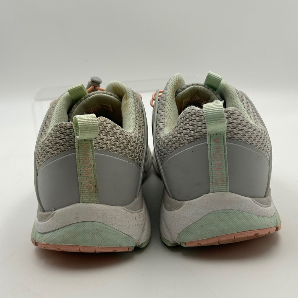 Vionic Berlin Sneakers Womens 9 Grey Mint Green Bungee Lace Athletic Gorpcore - Picture 5 of 9